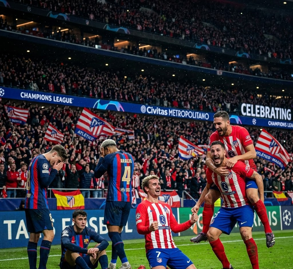 Barcelona kalah dari Atletico Madrid di Camp Nou pada laga Liga Champions