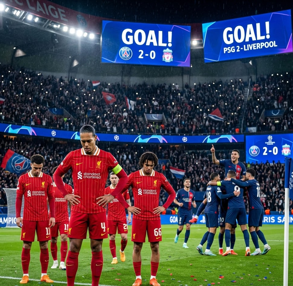 Liverpool kalah dari PSG di Parc des Princes pada leg pertama Liga Champions