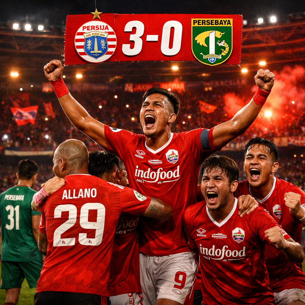 PERSIJA JAKARTA VS PERSEBAYA SURABAYA MENANG 3-0