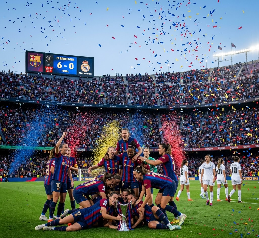 Dominasi Barcelona 6-0 atas Real Madrid di stadion