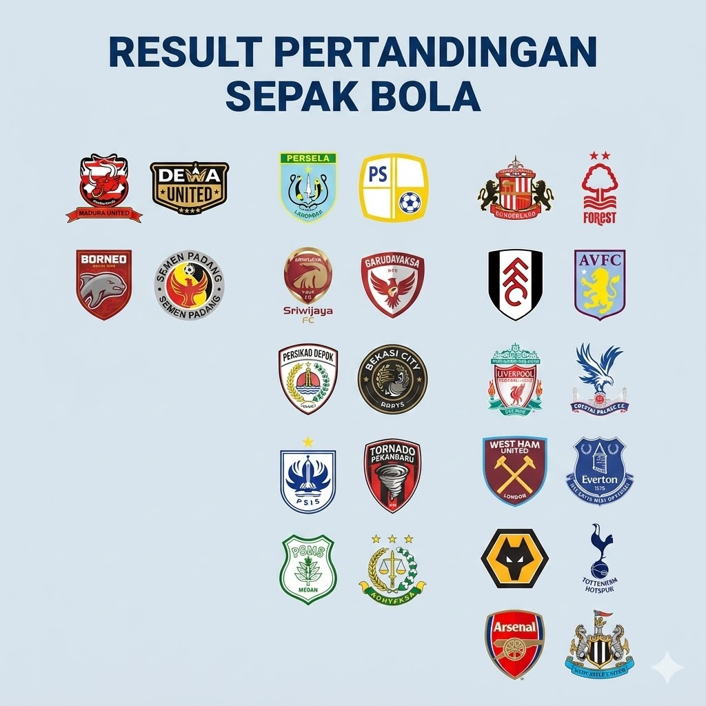 hasil pertandingan bola hari ini