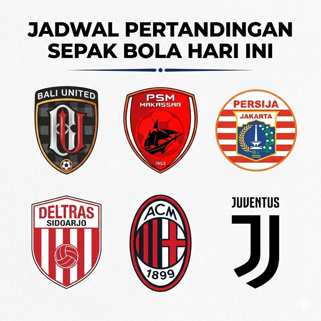 JADWAL PERTANDINGAN SEPAK BOLA HARI INI