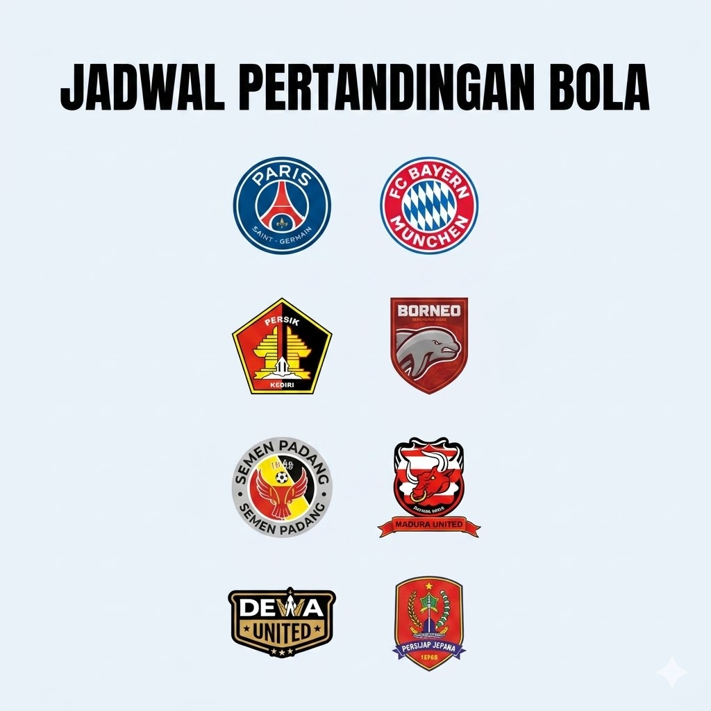 JADWAL PERTANDINGAN BOLA HARI INI