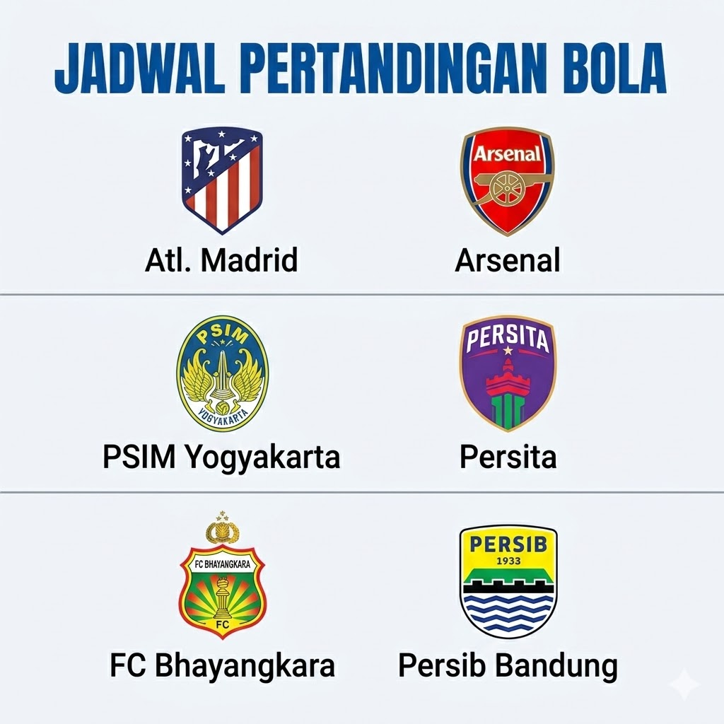 Pertandingan bola hari ini