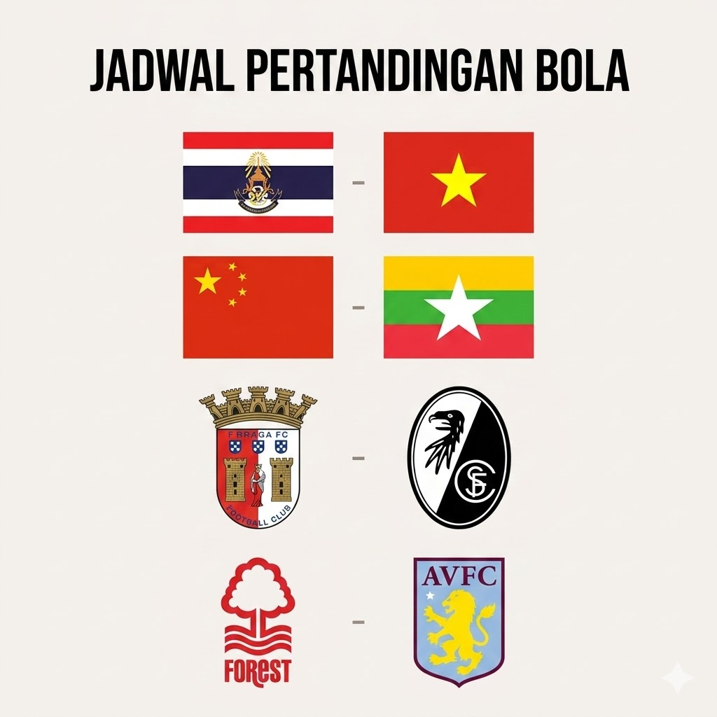 jadwal pertandingan bola hari ini