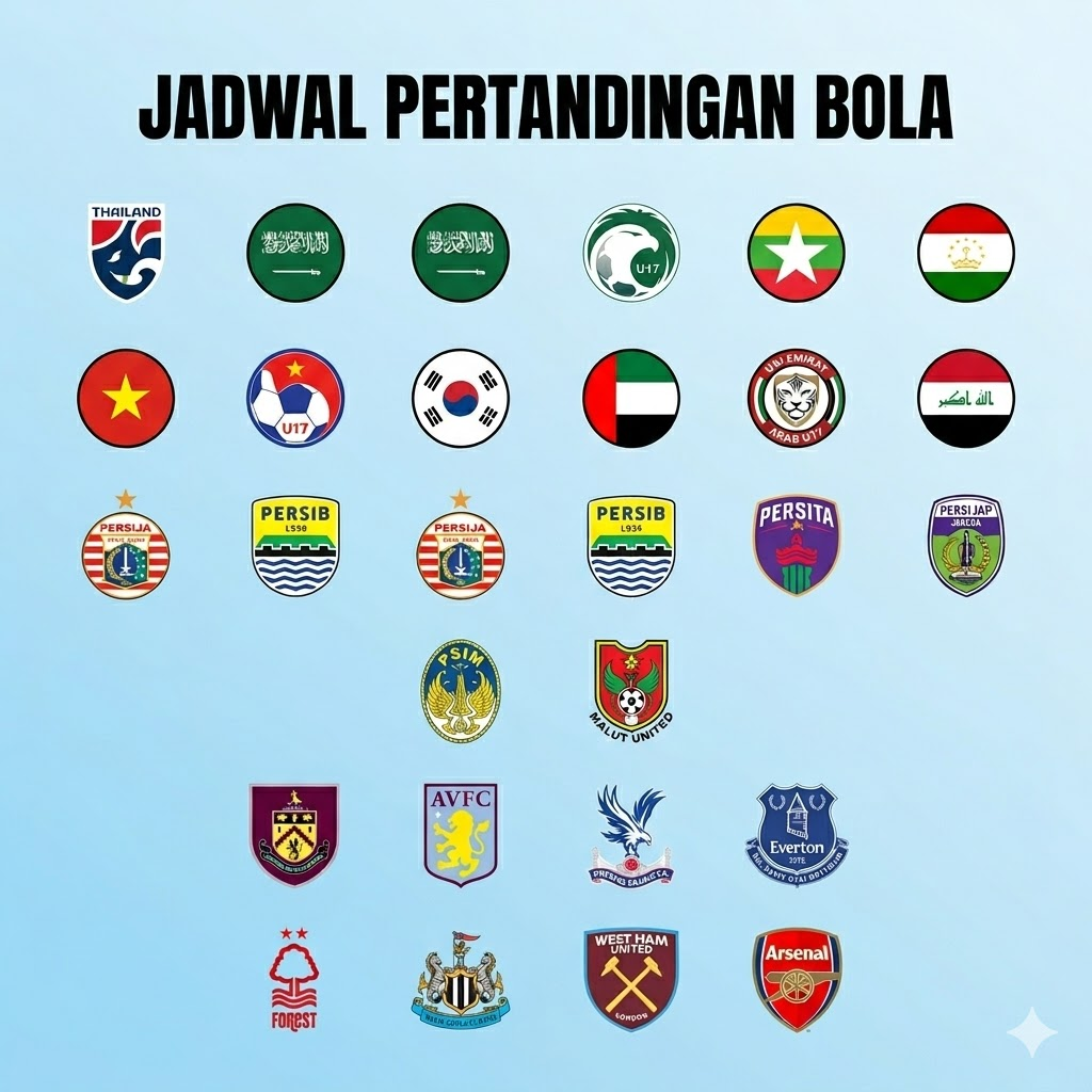 jadwal pertandingan bola hari ini