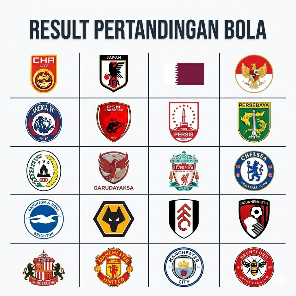 hasil pertandingan bola hari ini