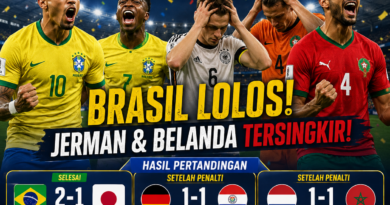 Hasil Piala Dunia 2026 30 Juni Brasil lolos Jerman Belanda tersingkir