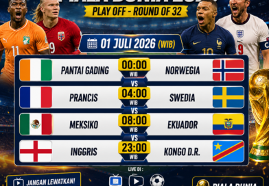 Jadwal Piala Dunia 2026 1 Juli 2026 Pantai Gading vs Norwegia Prancis vs Swedia Inggris vs Kongo DR