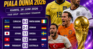 Hasil Piala Dunia 2026 Kamis 26 Juni 2026 menampilkan kemenangan Ekuador atas Jerman, Turki mengalahkan Amerika Serikat, Belanda menundukkan Tunisia, serta Pantai Gading mengatasi Curacao.