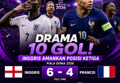 Inggris vs Prancis Piala Dunia 2026, Inggris Menang 6-4 pada Perebutan Posisi Ketiga