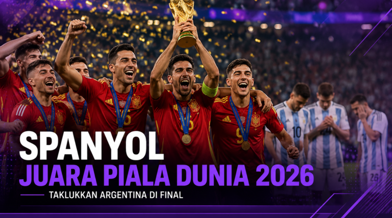 Spanyol Juara Piala Dunia 2026 usai mengalahkan Argentina di final