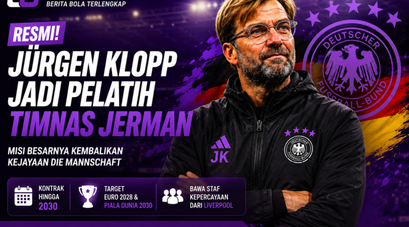 Jürgen Klopp resmi menjadi pelatih Timnas Jerman hingga Piala Dunia 2030