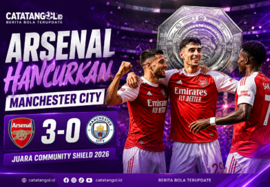 Arsenal menang 3-0 atas Manchester City dan juara Community Shield 2026