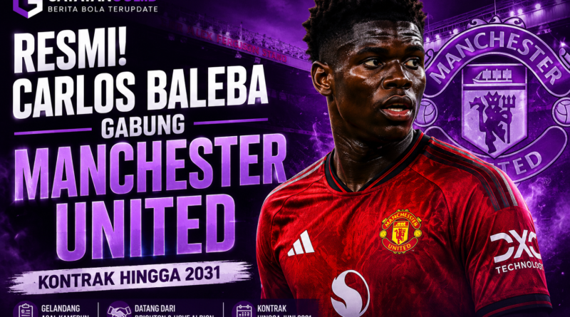 Carlos Baleba resmi bergabung dengan Manchester United hingga 2031