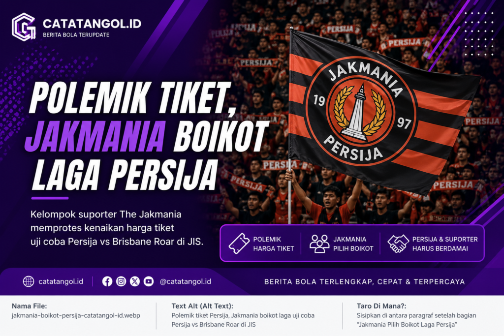 Polemik tiket Persija, Jakmania boikot laga uji coba kontra Brisbane Roar di JIS