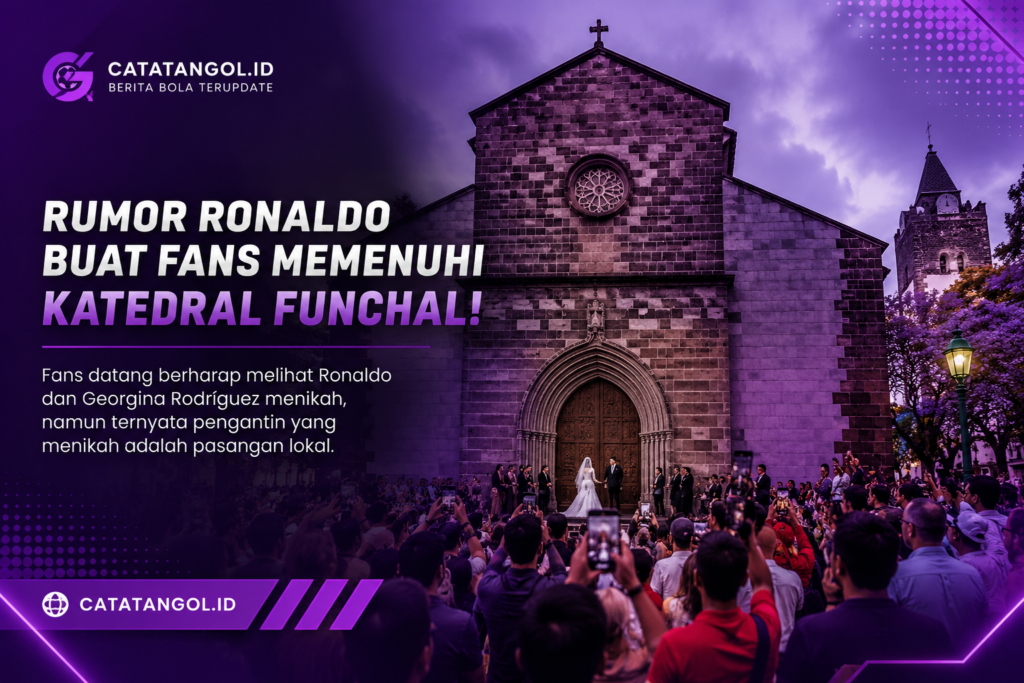 Ribuan fans Ronaldo memenuhi Katedral Funchal karena rumor pernikahan