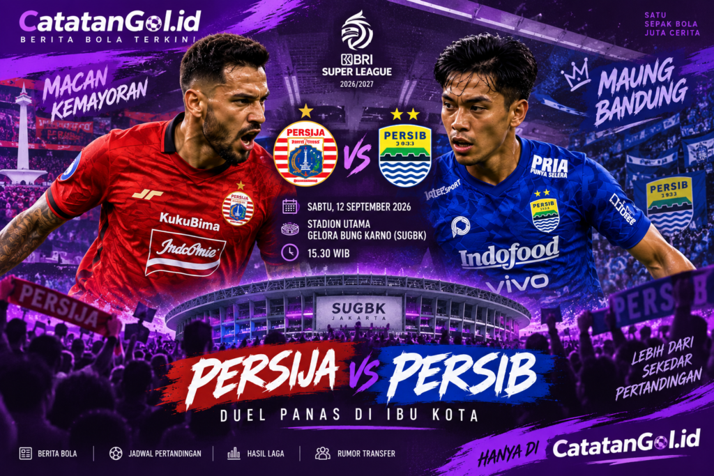 Persija vs Persib pada Super League 2026/2027