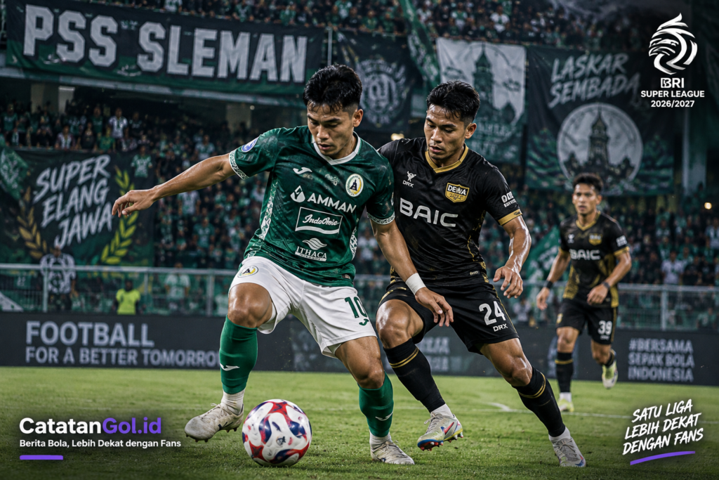 PSS Sleman menghadapi Dewa United di Super League 2026/2027