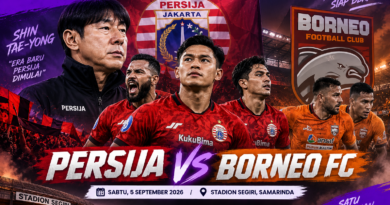 Shin Tae-yong dan Persija menghadapi Borneo FC di Stadion Segiri