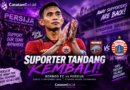 Suporter tandang Persija kembali mendukung tim saat melawan Borneo FC